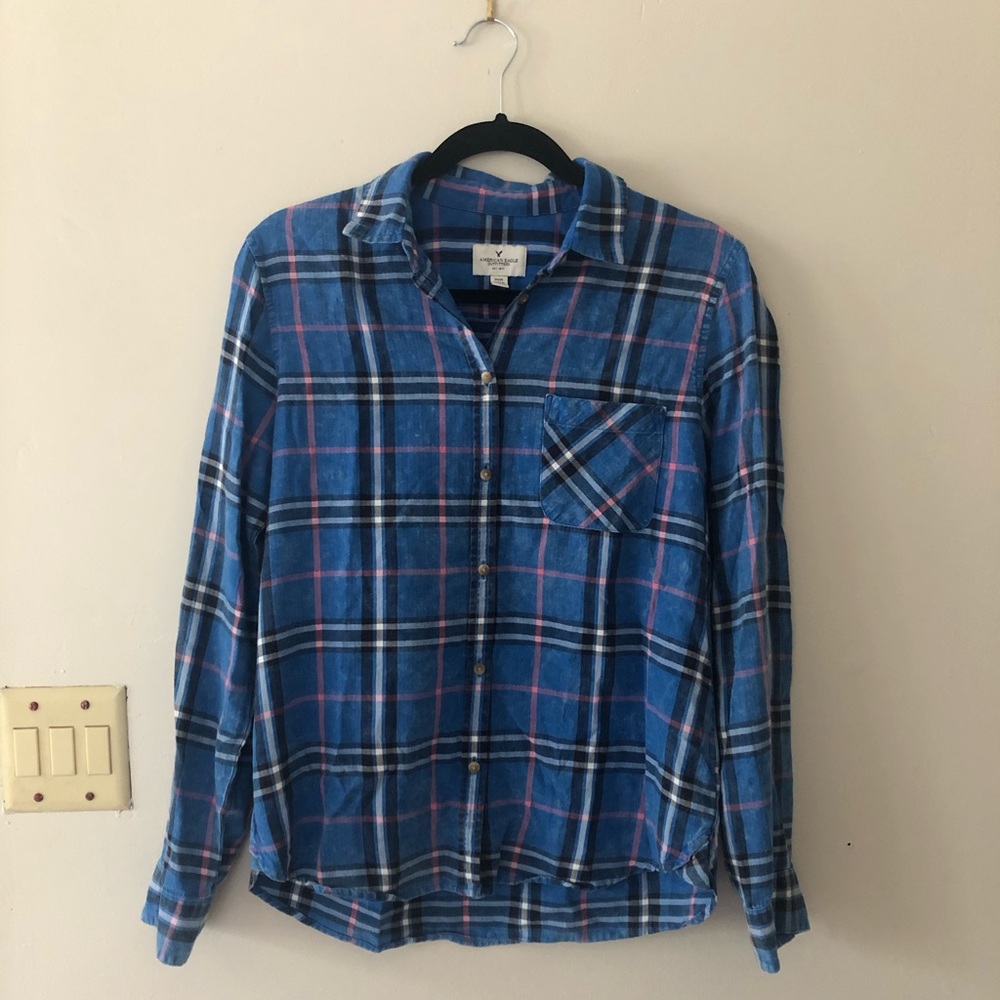 American Eagle Plaid Top